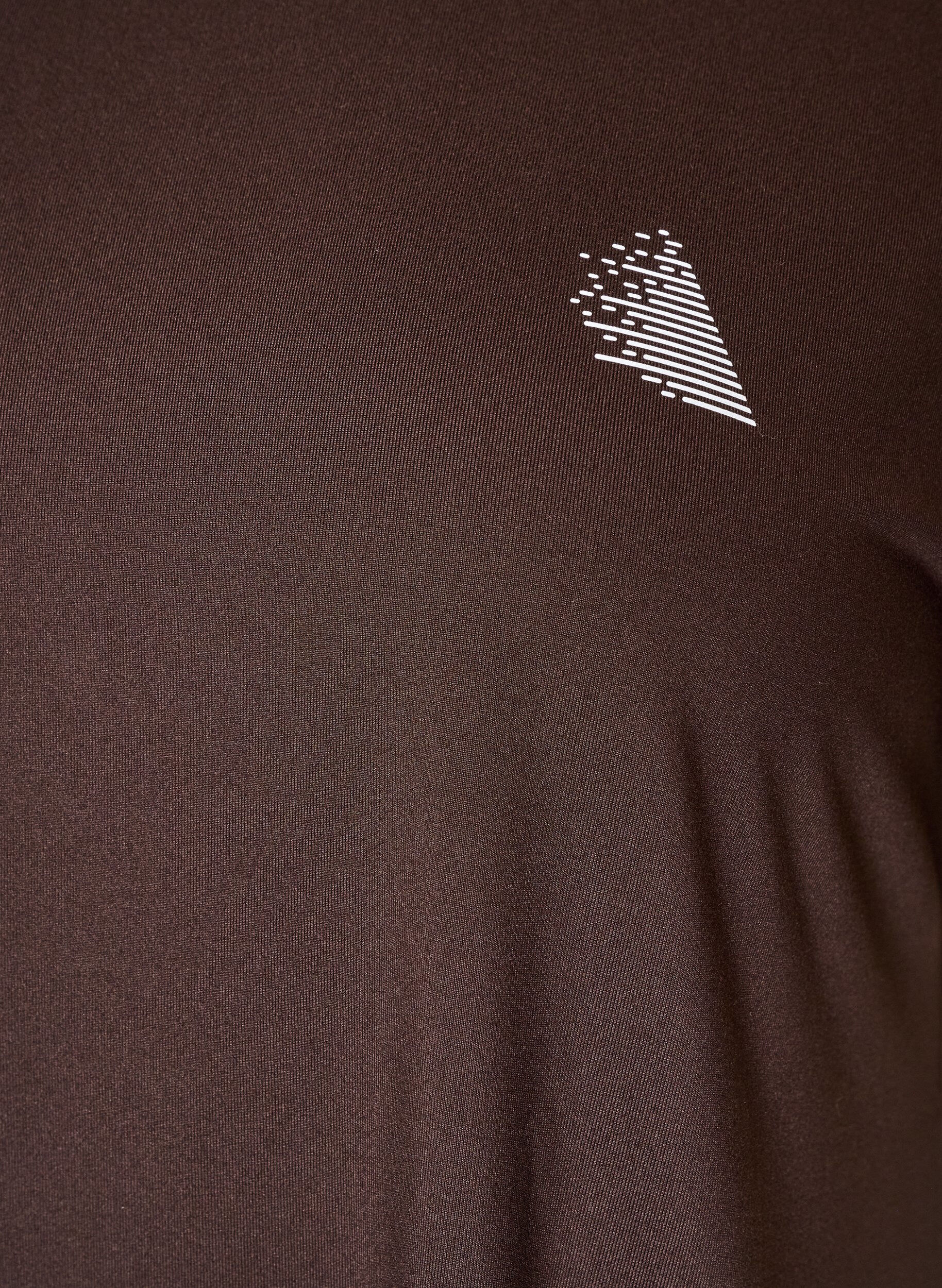 ZizziL&aring;ng tr&auml;nings-t-shirt, Brun, Packshot image number 2