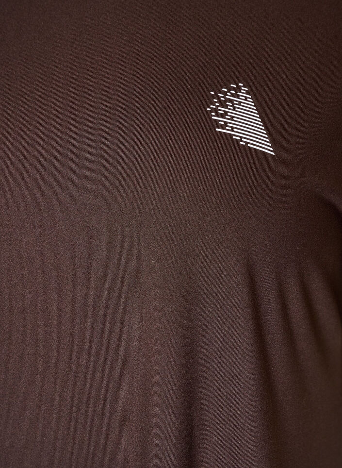 L&aring;ng tr&auml;nings-t-shirt, Brun, Packshot image number 2