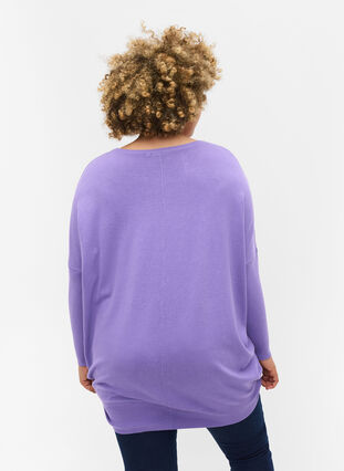 Stickad blus, Paisley Purple, Model image number 1