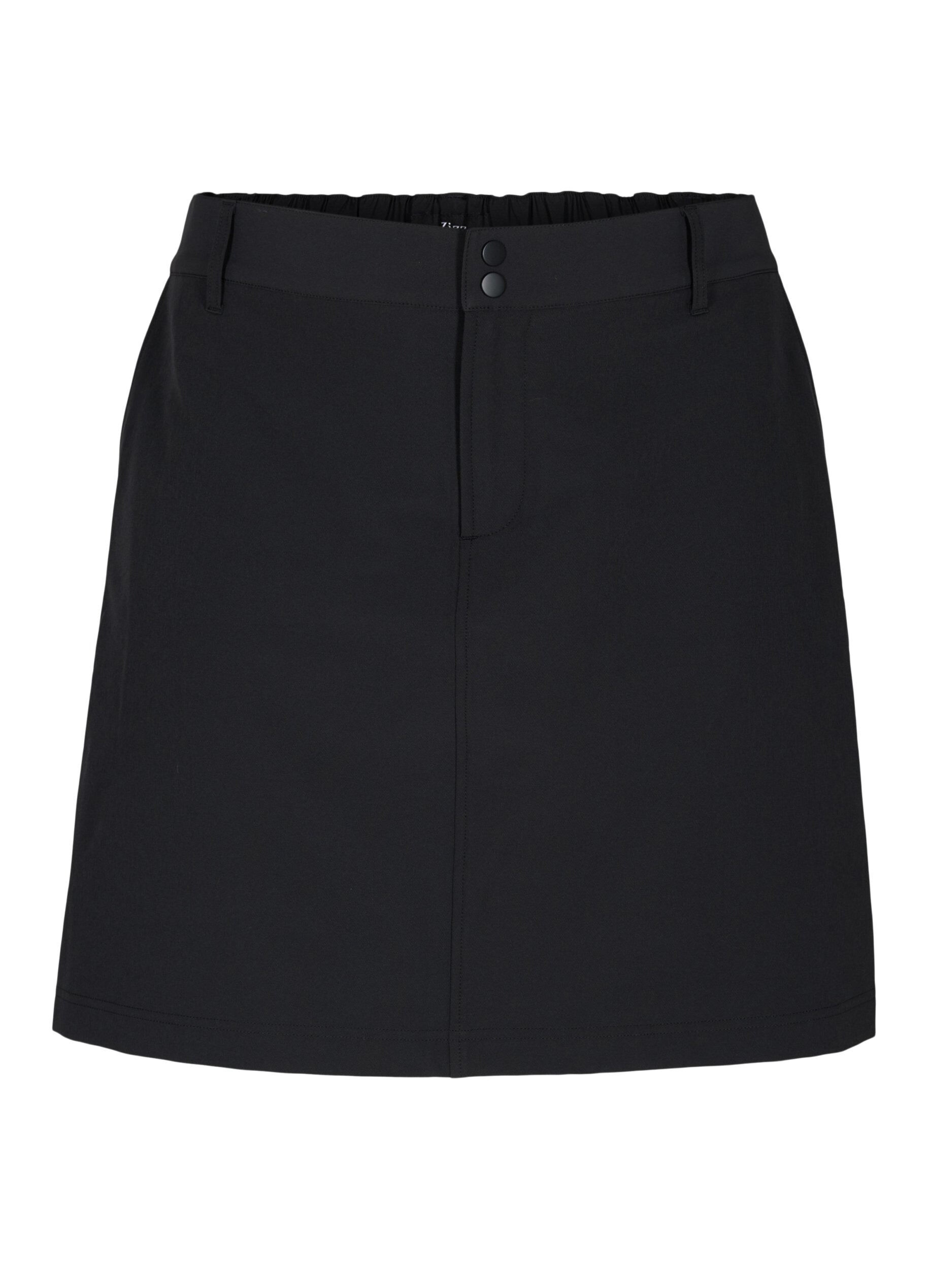 Zizzi Kjol f&ouml;r friluftsliv med innershorts, Black, Packshot image number 0
