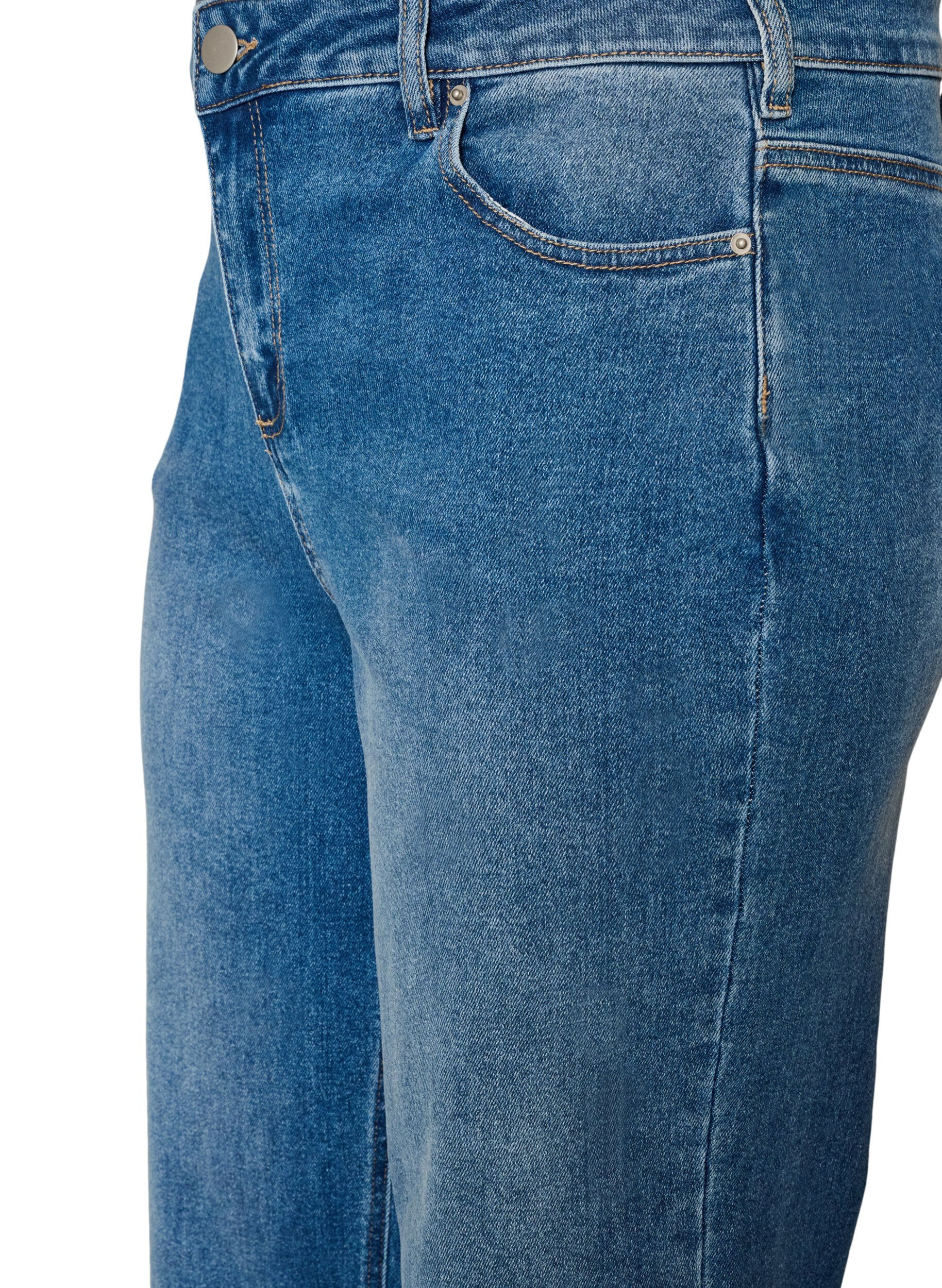 ZizziRaka jeans med en l&auml;tt sliten look, Bl&aring;, Packshot image number 2