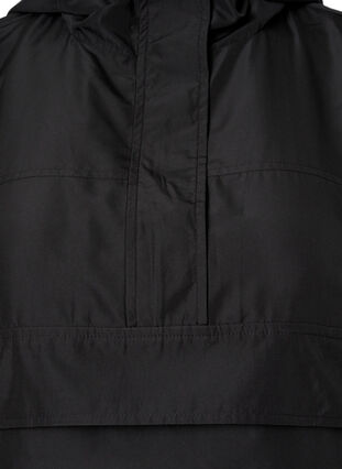 Anorak med huva och ficka, Black, Packshot image number 2