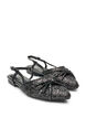 Glittrig slingback med rosett, Svart, Packshot image number 1