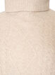 Stickad v&auml;st med polokrage och fl&auml;tstickning, Beige, Packshot image number 2