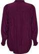 Blus med volangkrage och rynkning, Lila, Packshot image number 1