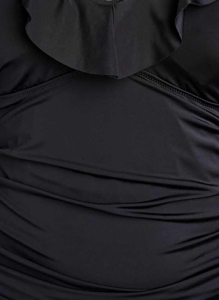 Baddr&auml;kt med volanger och uttagbar vaddering, Svart, Packshot image number 2