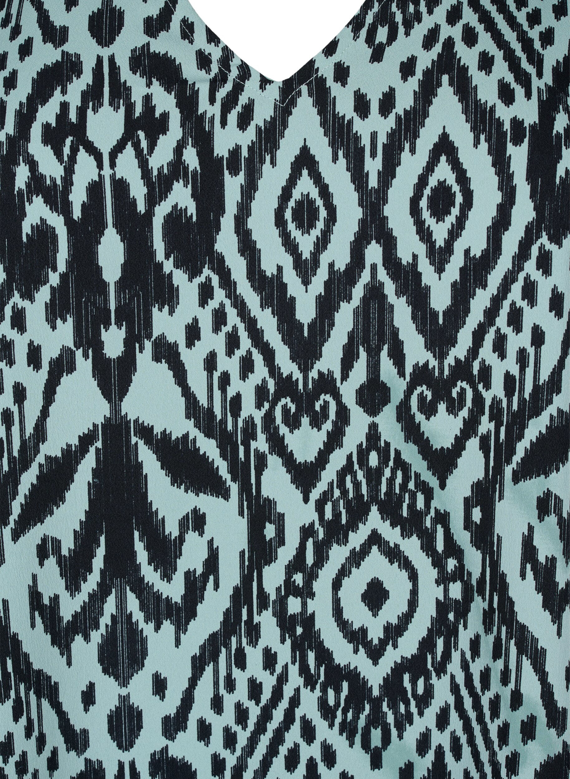 Zizzi FLASH - V-ringad tunika med tryck , Green Bay Ethnic, Packshot image number 2
