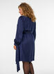 Kort omlottkl&auml;nning i satin, Bl&aring;, Model image number 2