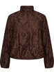 Bomberjacka i blommig jacquard, Brun, Packshot image number 0