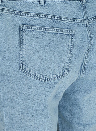 Croppade mom fit Mille jeans med lös passform, Snow Wash 2, Packshot image number 3