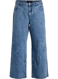 Jeans med bred passform och s&ouml;mdetaljer, Bl&aring;