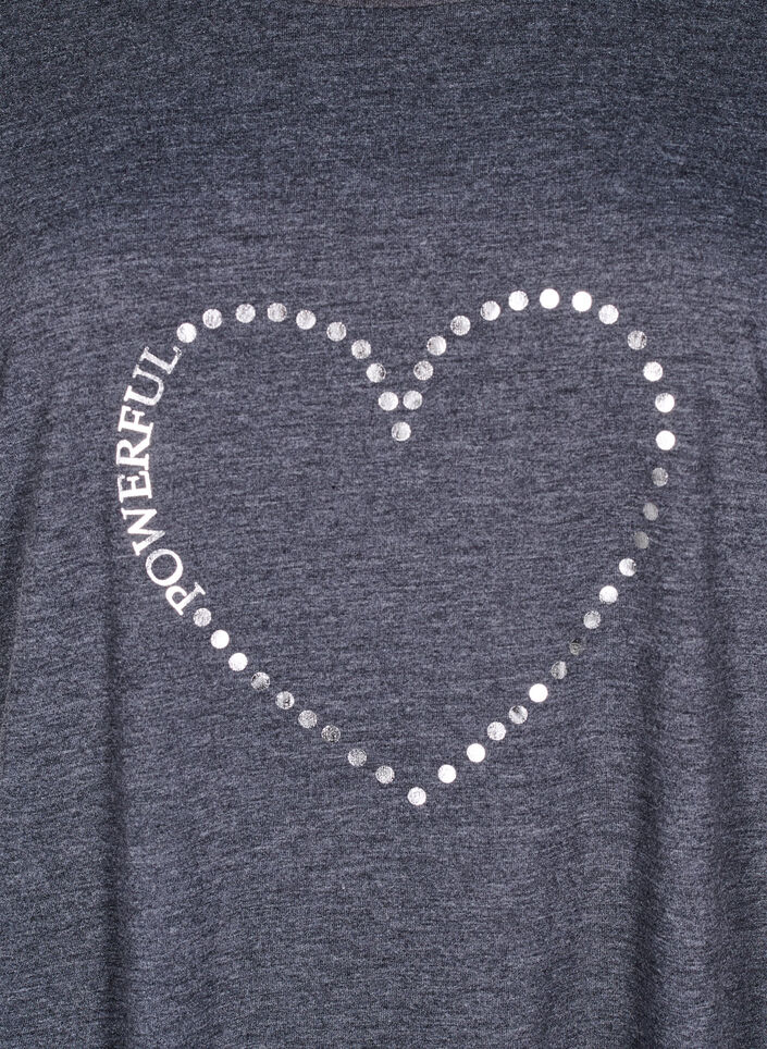 Kort&auml;rmat nattlinne med texttryck, , Packshot image number 2