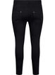 Croppade Amy jeans med blixtl&aring;s, Svart, Packshot image number 1