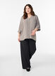 Skjortblus med v-ringning och 3/4-&auml;rm, Beige, Model image number 1