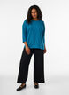 Jerseyblus med 3/4-&auml;rm, Bl&aring;, Model image number 1
