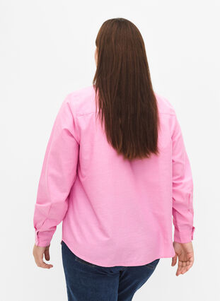 Långärmad bomullsskjorta, Pink Frosting, Model image number 1