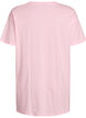 L&aring;ng natt-t-shirt i ekologisk bomull med tryck, Rosa, Packshot image number 1