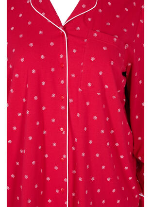 Pyjamasskjorta med mönster, Tango Red AOP, Packshot image number 2