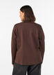 Figurn&auml;ra cardigan i jersey med dekorativa knappar, Brun, Model image number 2