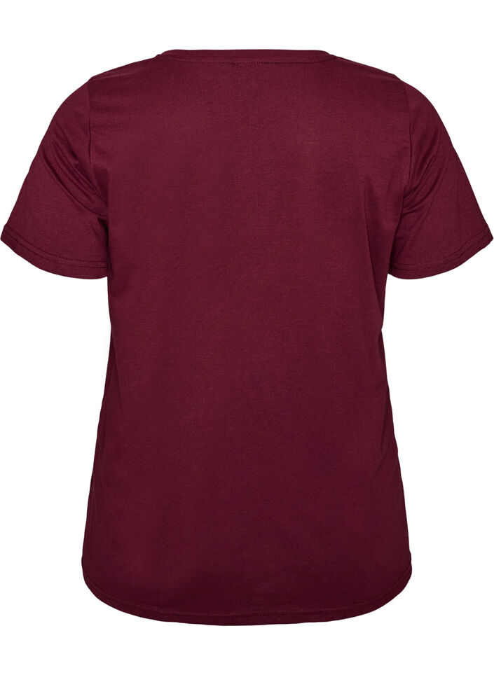 T-shirt med tryck, R&ouml;d, Packshot image number 1