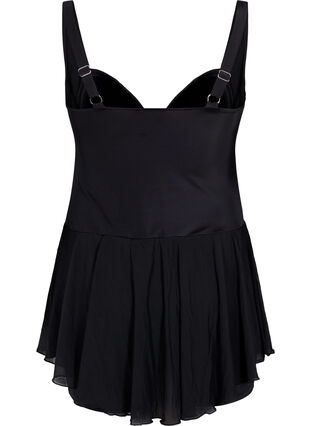 Badklänning med kjol och innershorts, Black, Packshot image number 1