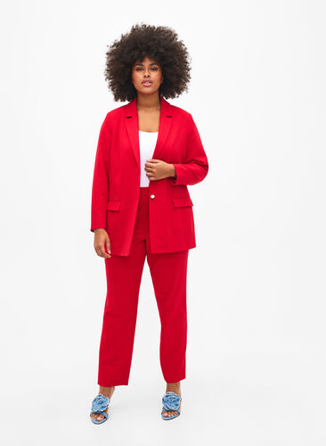 Kostymbyxor med fickor, Tango Red, Model image number 0