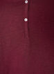 T-shirt med knappdetalj, M&ouml;rk Bordeaux, Packshot image number 2
