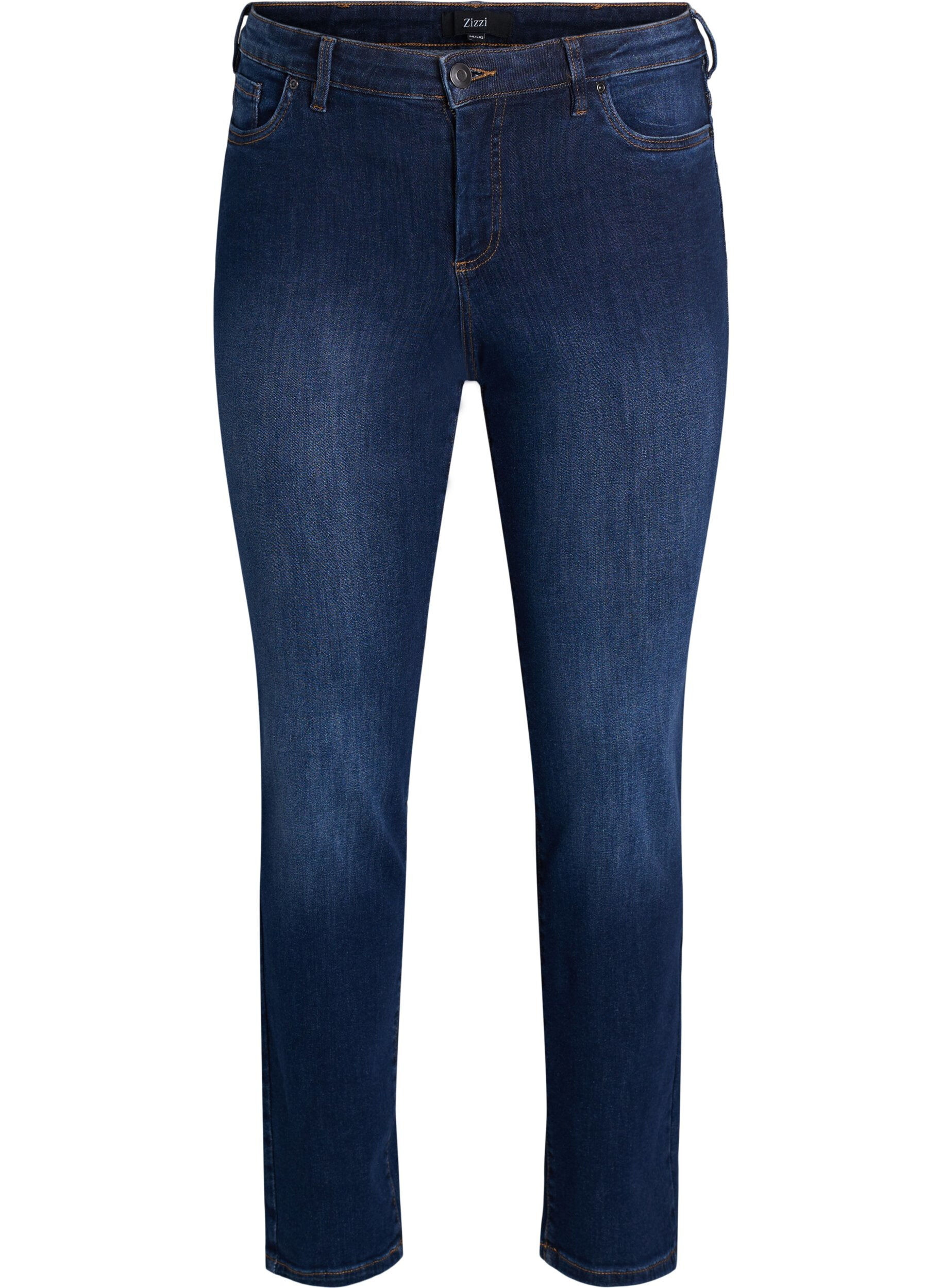 Slim fit-jeans med normal midja