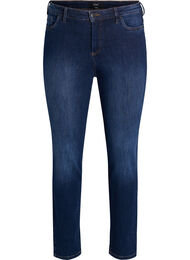 Slim fit-jeans med normal midja, Dark Blue