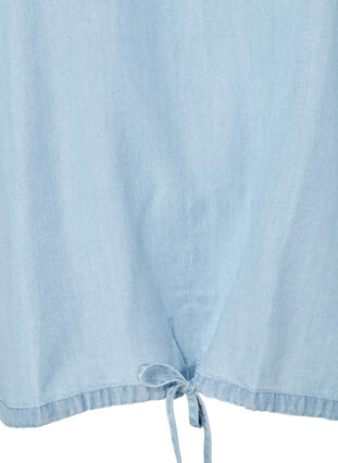 Blus med korta ärmar, Light blue denim, Packshot image number 2