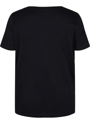 Brud-t-shirt med tryck, Black Silver, Packshot image number 1