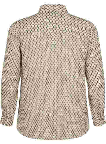 FLASH - Långärmad skjorta med prickar, Off White Dot , Packshot image number 1