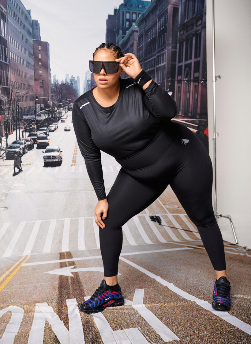 Långärmad träningsblus med reflexdetaljer, Black, Image image number 0