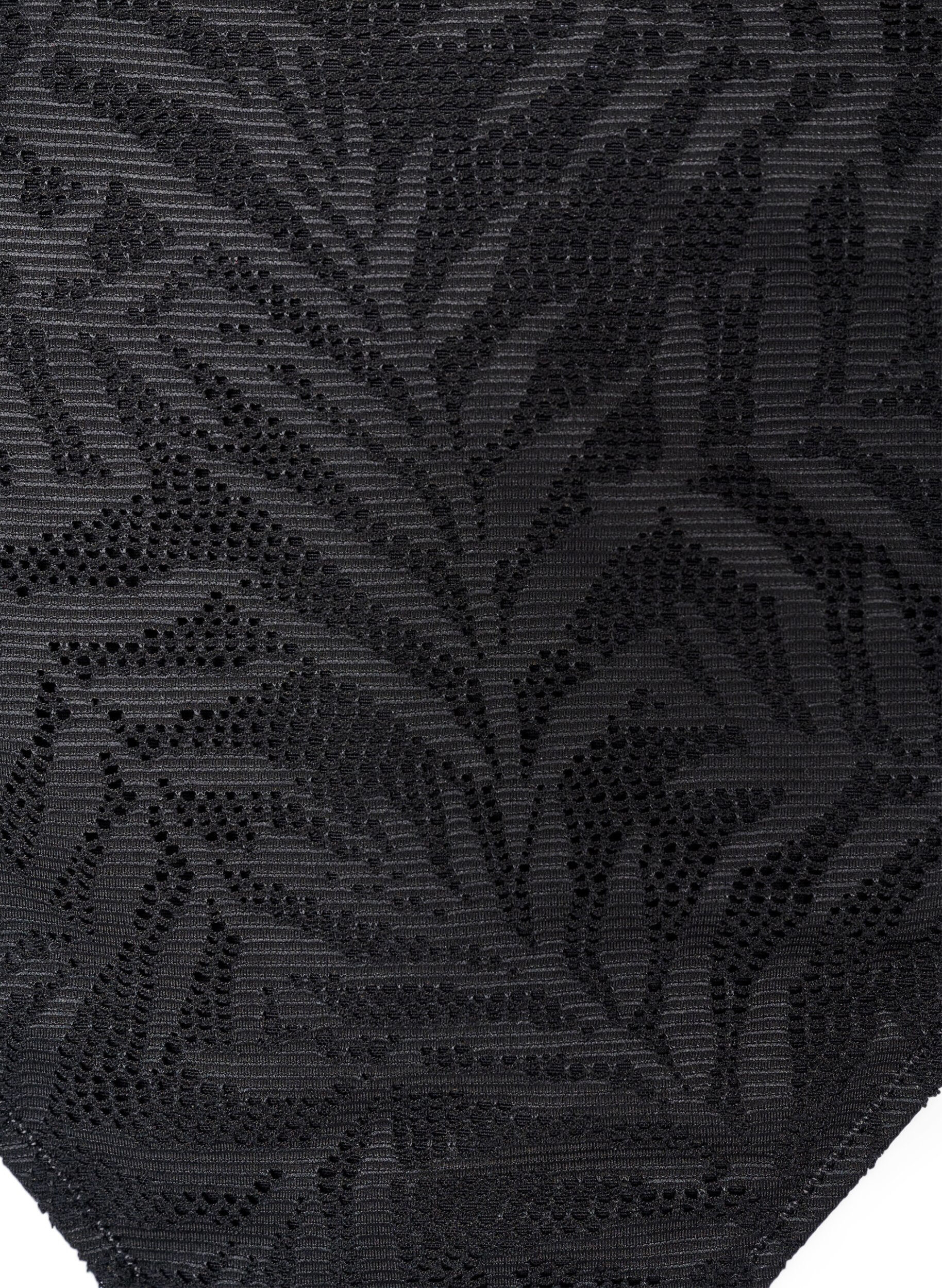 ZizziBrazilian bikinitrosa i strukturerad mesh, Svart, Packshot image number 2