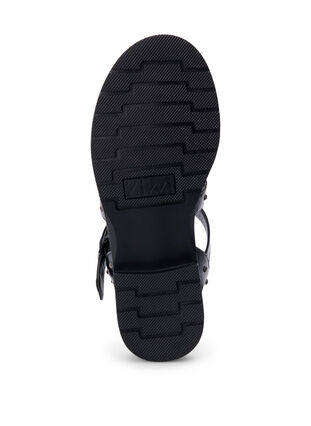 Bred sandal med nitar, Black, Packshot image number 4