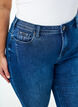 Cropped Amy jeans med blixtl&aring;s, Bl&aring;, Model image number 3