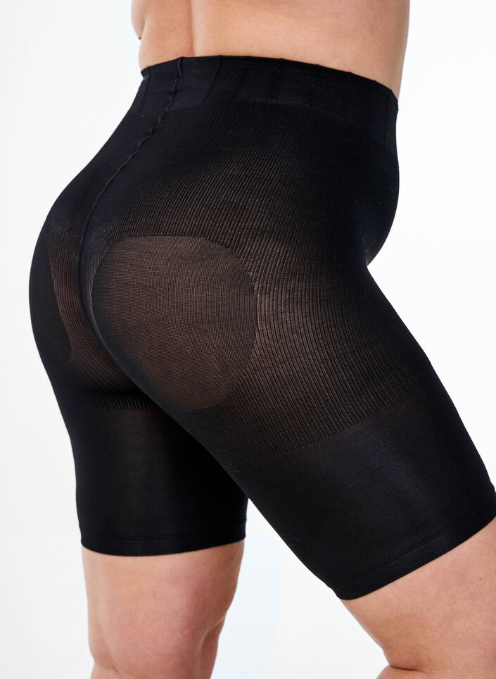 2-pack push-up shorts i 60 denier med formande effekt, Svart, Packshot image number 3