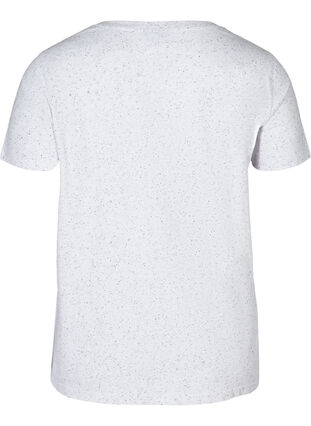 T-shirt med v-rigning, White, Packshot image number 1