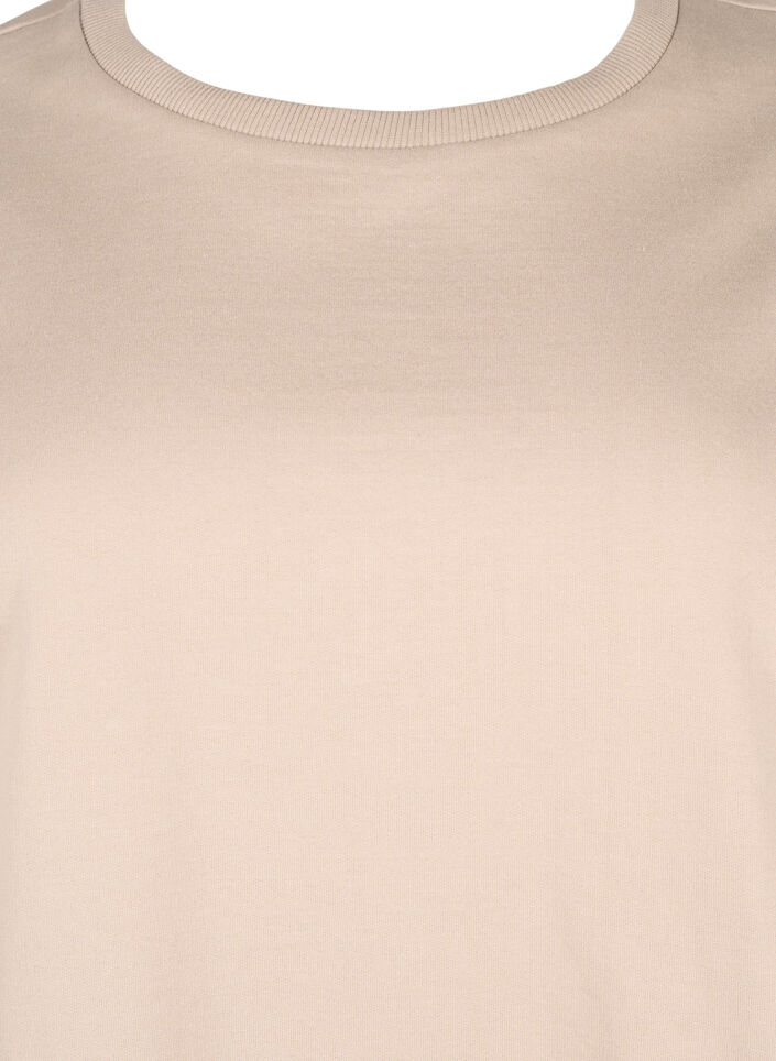 Sweatshirt med rund halsringning, Simply Taupe, Packshot image number 2