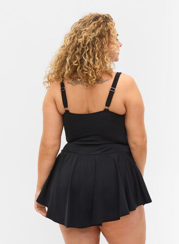 Badklänning med kjol, Black, Model image number 1