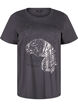 T-shirt i bomull med tryck, Asphalt w. Tiger, Packshot image number 0
