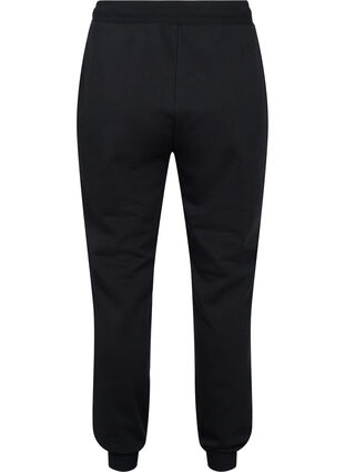 Sweatpants med snörning och fickor, Black, Packshot image number 1