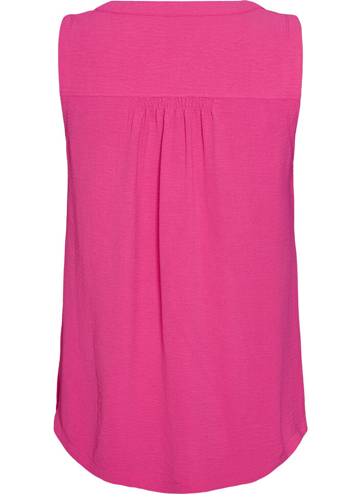 &Auml;rml&ouml;s topp med rynkdetaljer, Rosa, Packshot image number 1