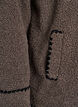 Teddyjacka med kontrastdetaljer, Brun, Packshot image number 3