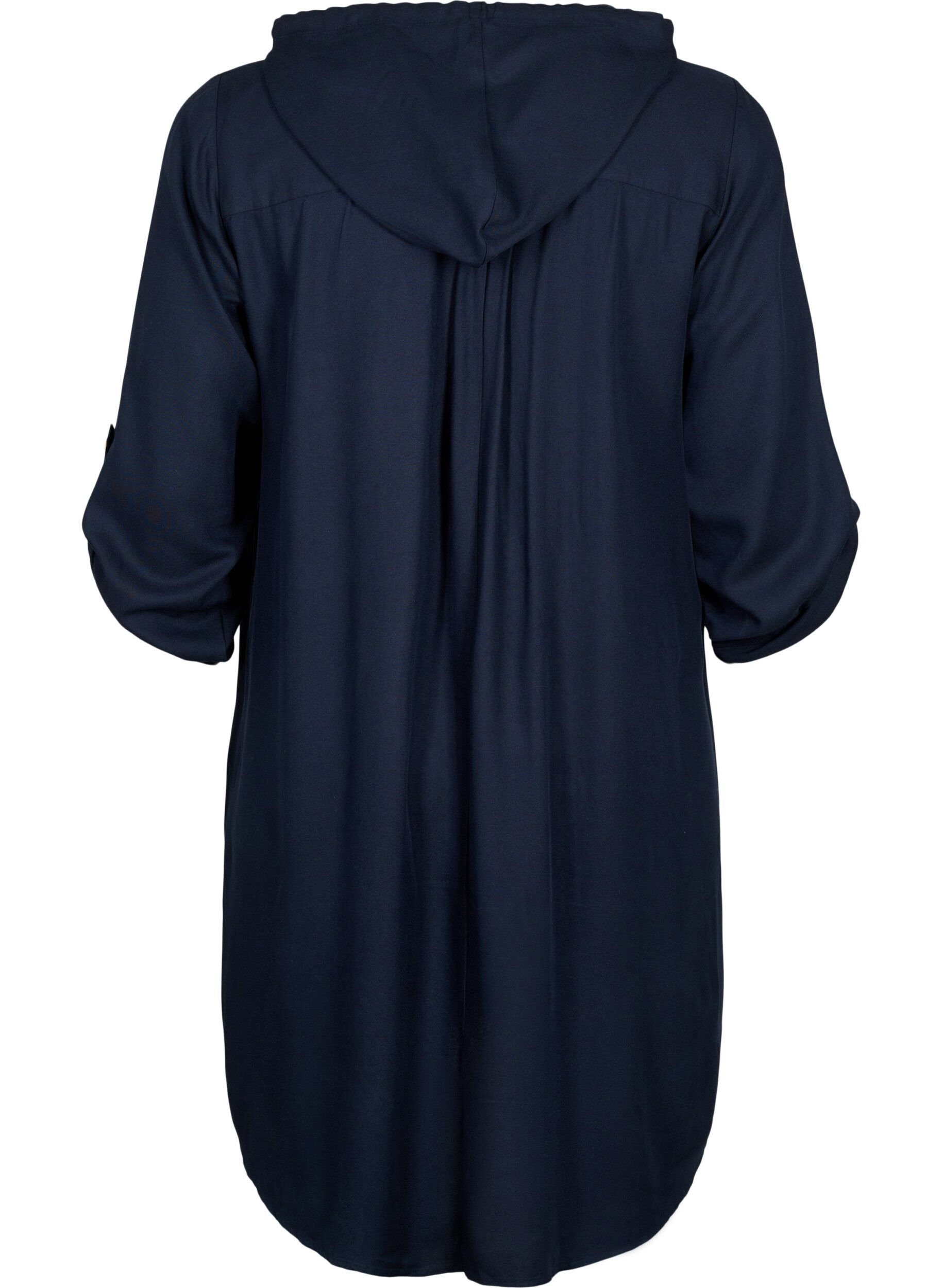 ZizziTunika i viskos med huva, Navy Blazer, Packshot image number 1