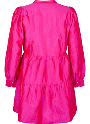 Glänsande klänning med A- linje och knytdetalj, Rose Violet, Packshot image number 1
