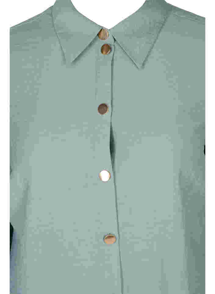 Lång skjorta med 3/4-ärmar, Thyme, Packshot image number 2