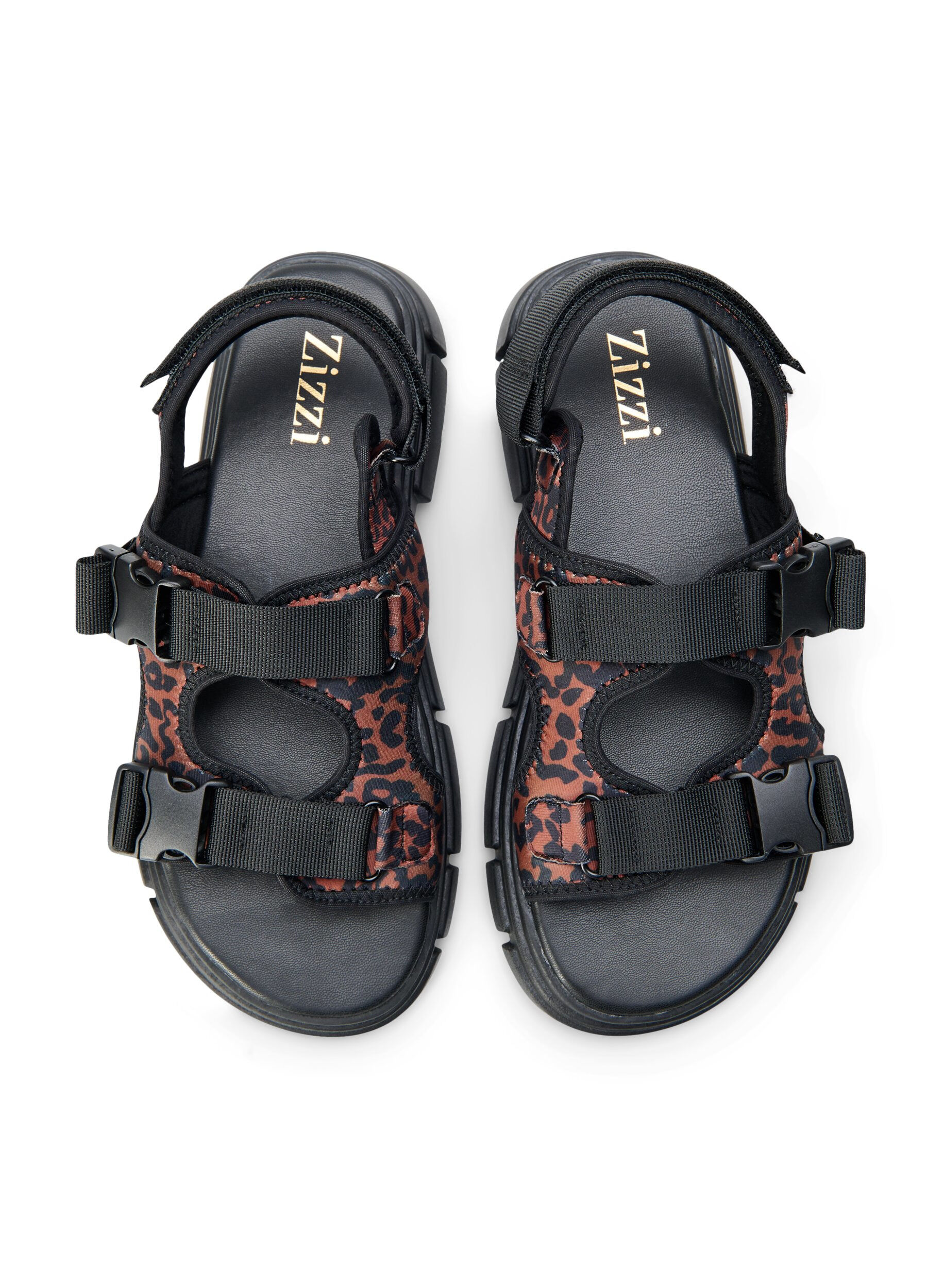 Zizzi Sandal med bred passform, Brun, Packshot image number 2