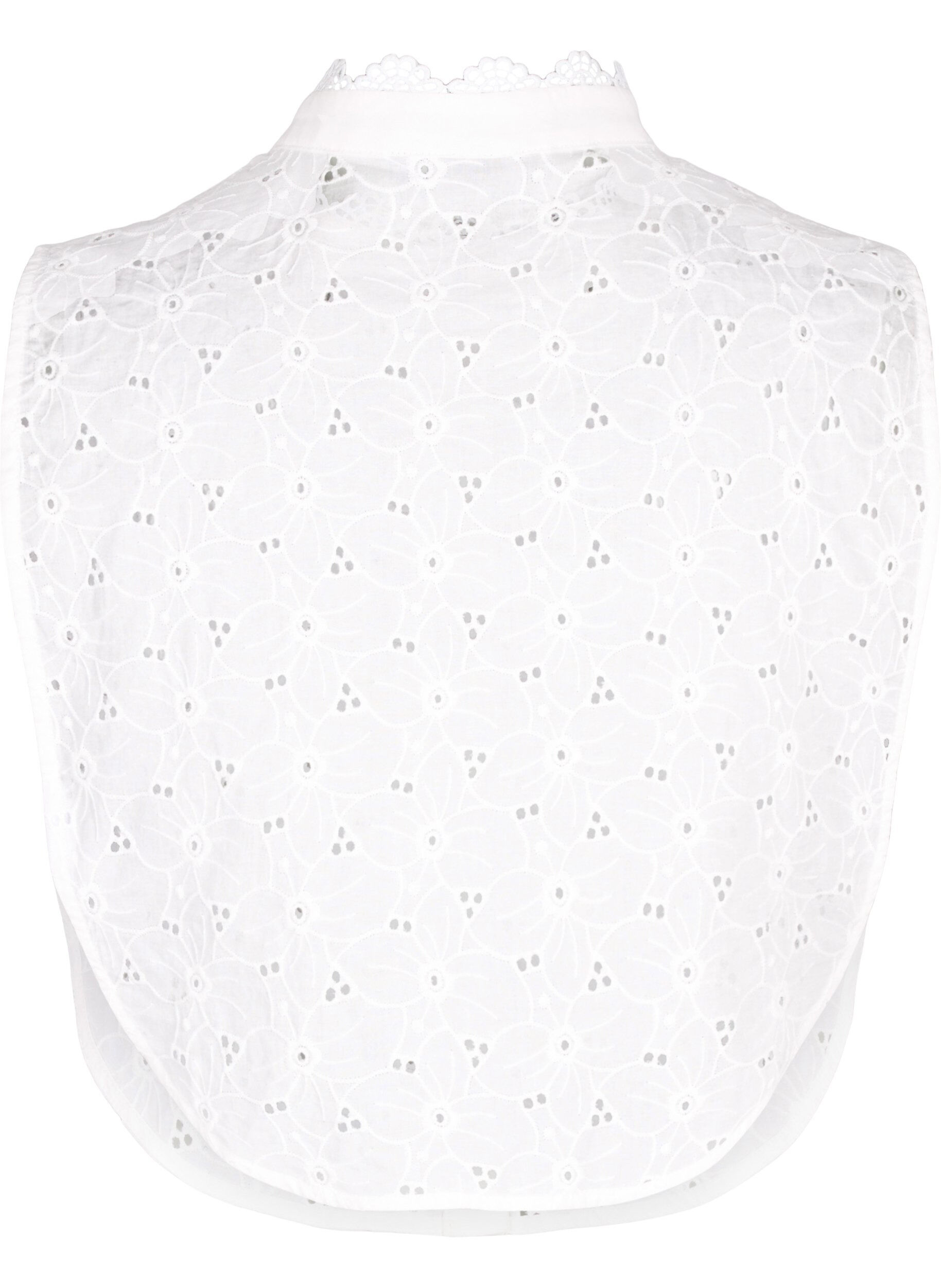 Zizzi Krage i broderie anglaise, Bright White, Packshot image number 1