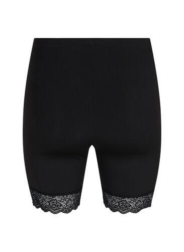 Light shapewear shorts med spetskant, Black, Packshot image number 1